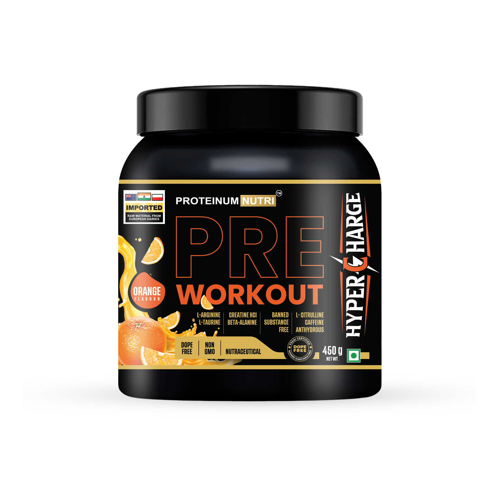 PRE-WORKOUT Orange Front Mock