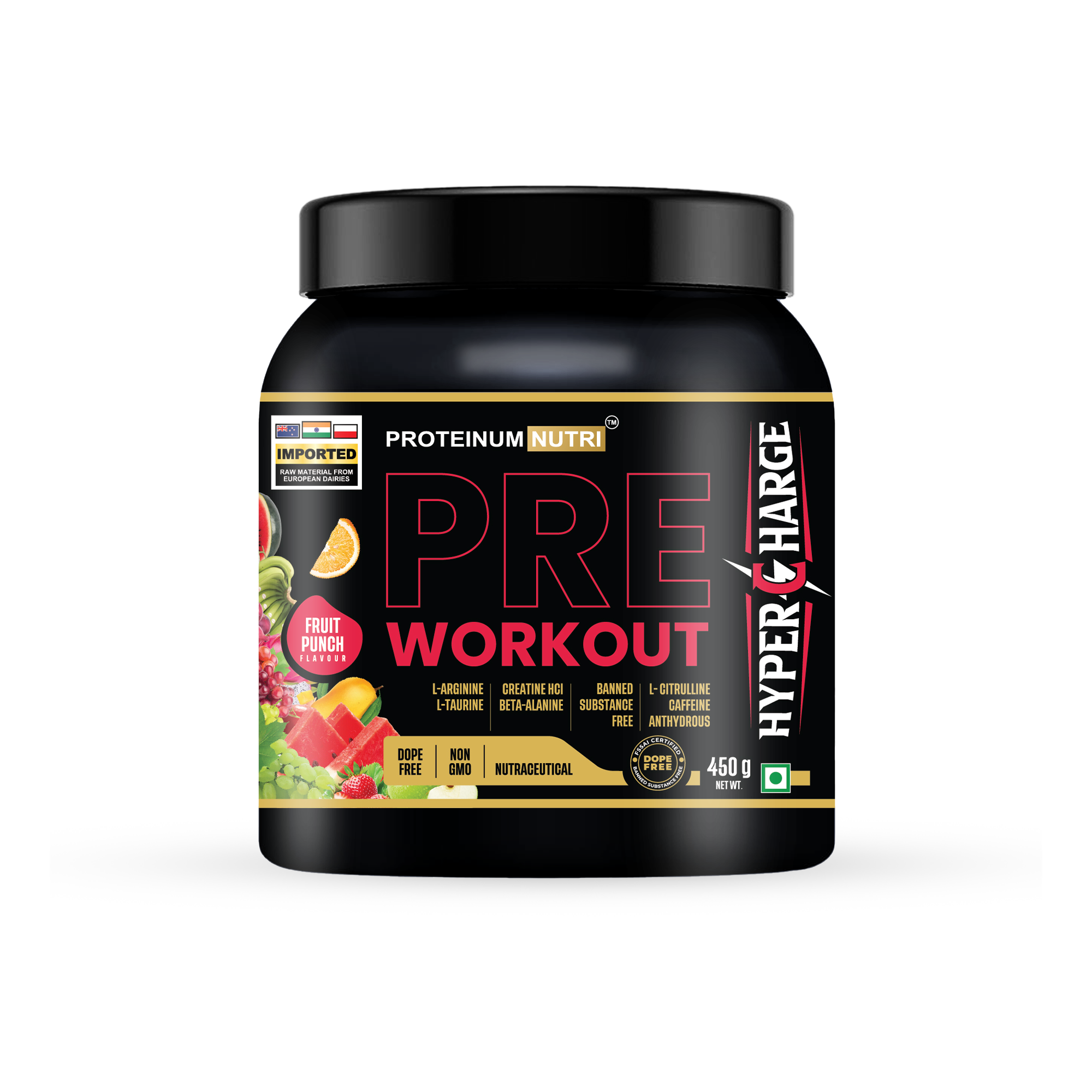 PRE-WORKOUT Fruit Punch Front Mock