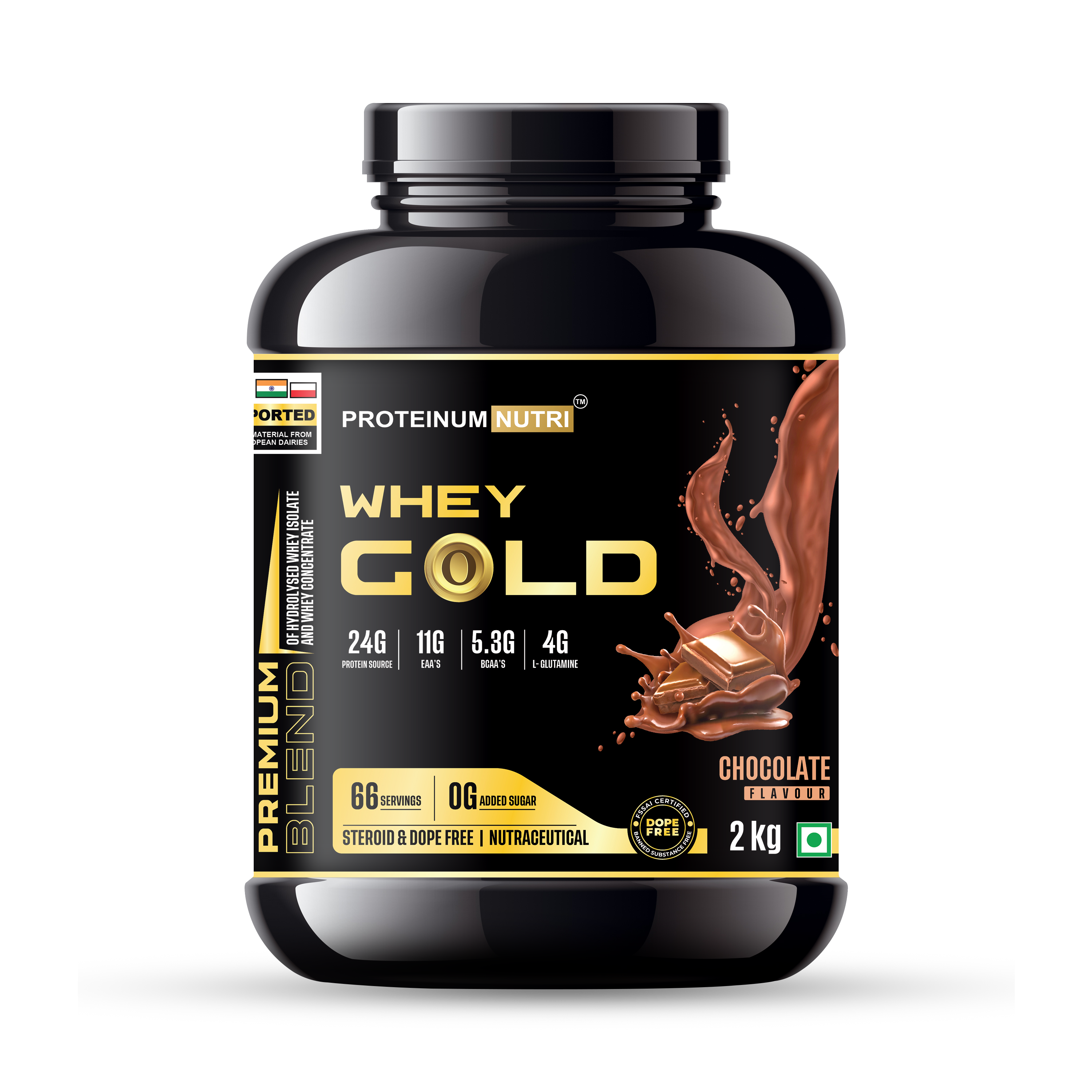 Whey Gold 2 kg Chocolate Front Mock